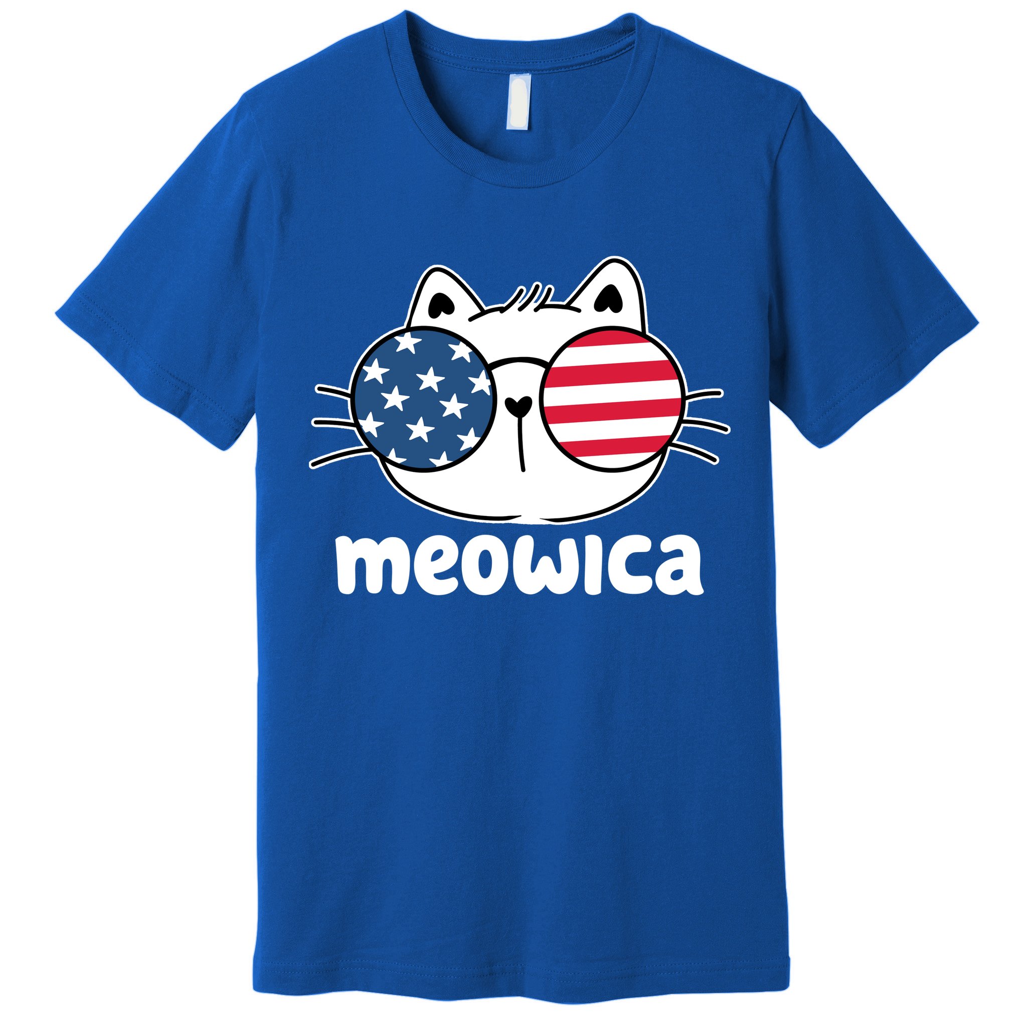 Meowica America Cat Cute Premium T-Shirt