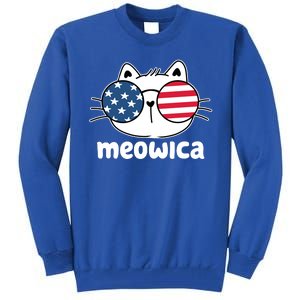 Meowica America Cat Cute Tall Sweatshirt