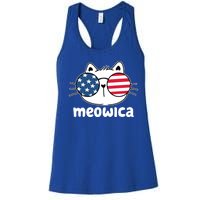 Meowica America Cat Cute Women's Racerback Tank