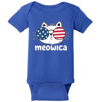 Meowica America Cat Cute Baby Bodysuit