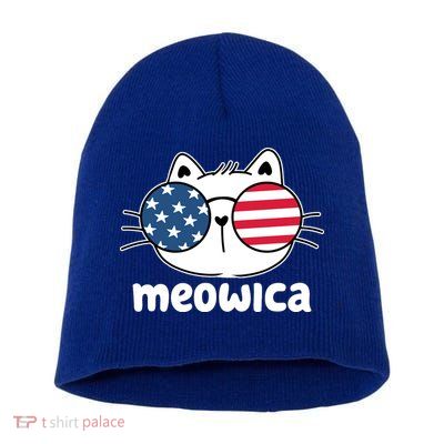 Meowica America Cat Cute Short Acrylic Beanie