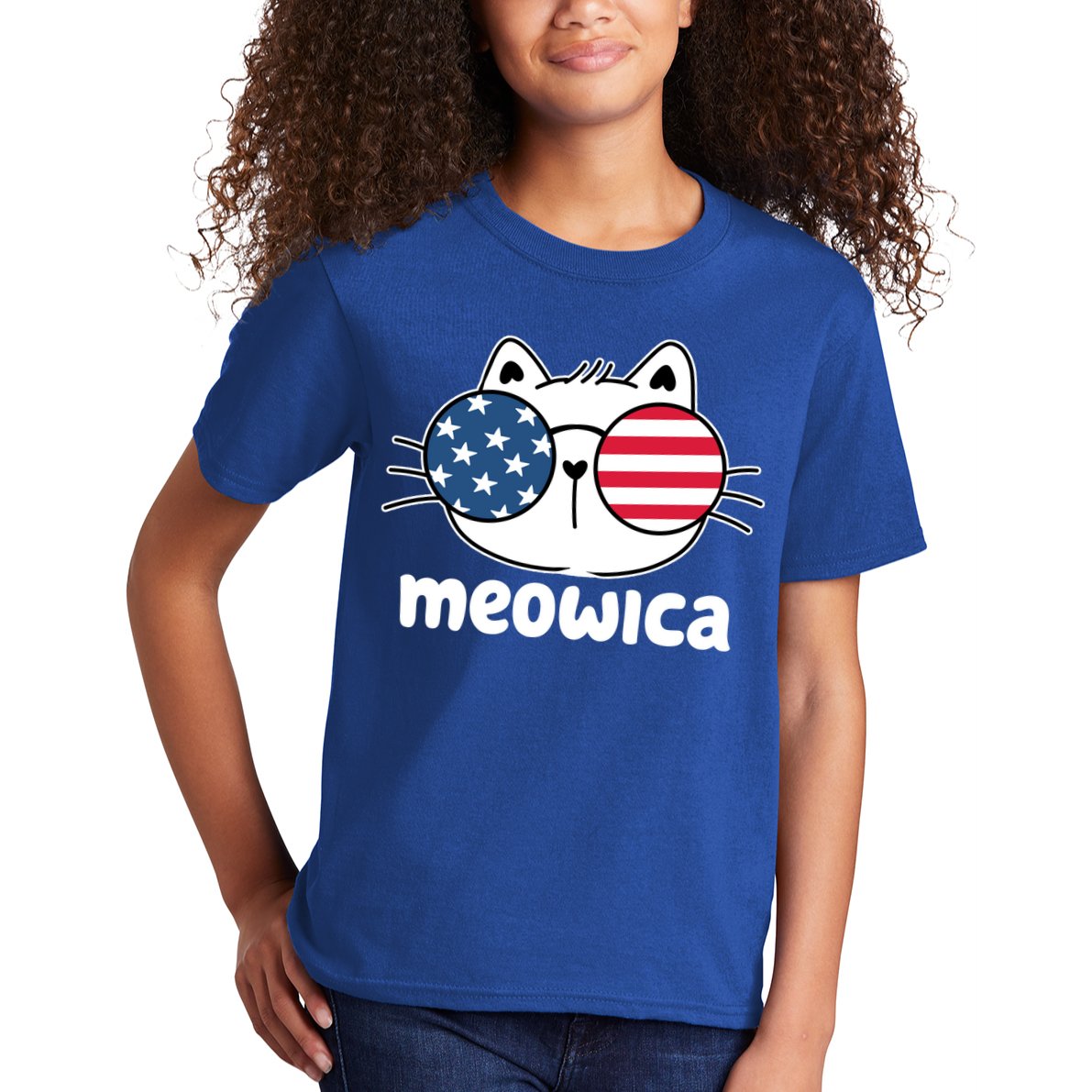 Meowica America Cat Cute Kids T-Shirt