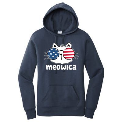 Meowica America Cat Cute Women's Pullover Hoodie