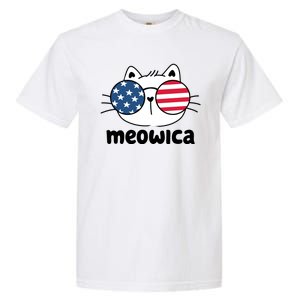 Meowica America Cat Cute Garment-Dyed Heavyweight T-Shirt