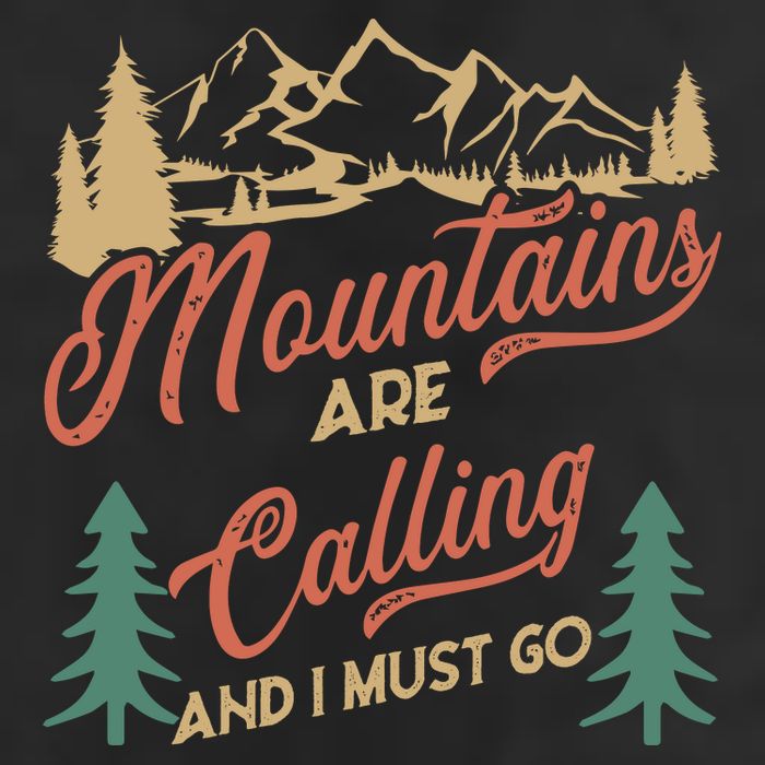 Mountains Are Calling And I Must Go Garment-Dyed Fleece Hoodie