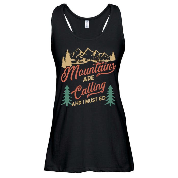 Mountains Are Calling And I Must Go Ladies Essential Flowy Tank