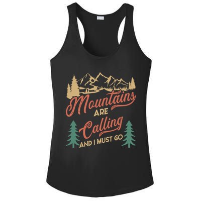 Mountains Are Calling And I Must Go Ladies PosiCharge Competitor Racerback Tank