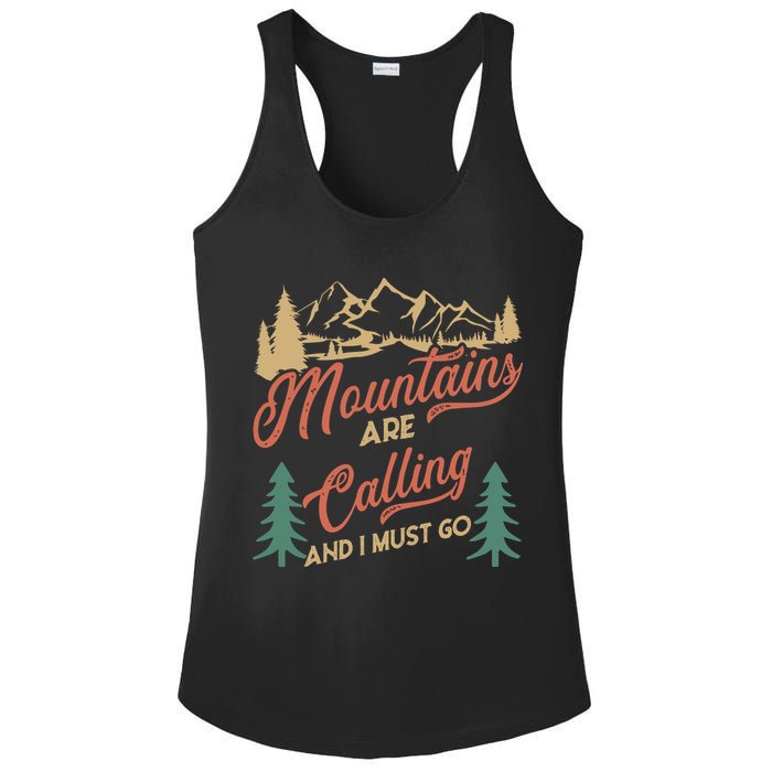 Mountains Are Calling And I Must Go Ladies PosiCharge Competitor Racerback Tank