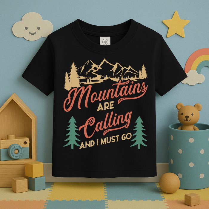 Mountains Are Calling And I Must Go Toddler T-Shirt