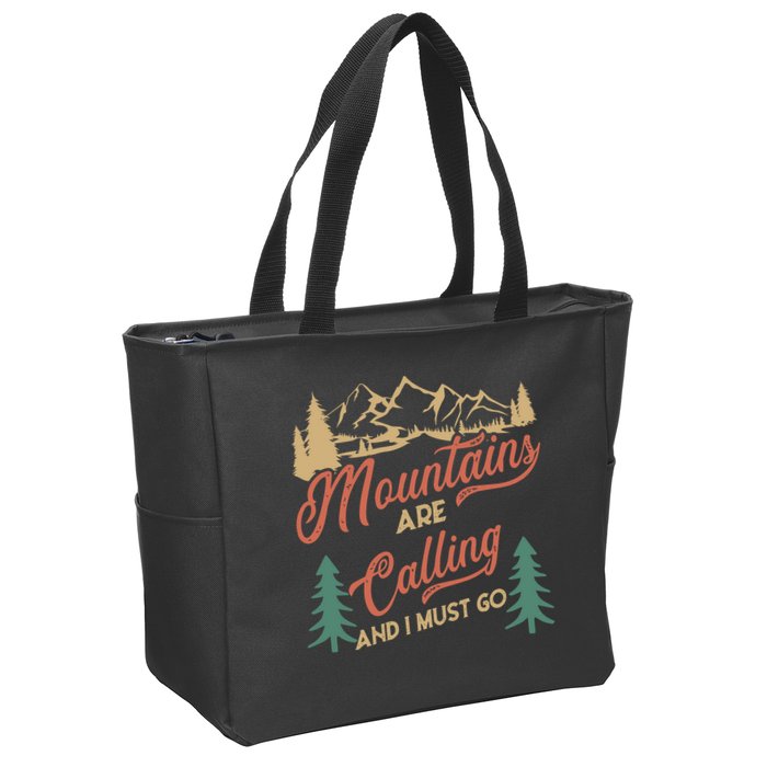 Mountains Are Calling And I Must Go Zip Tote Bag