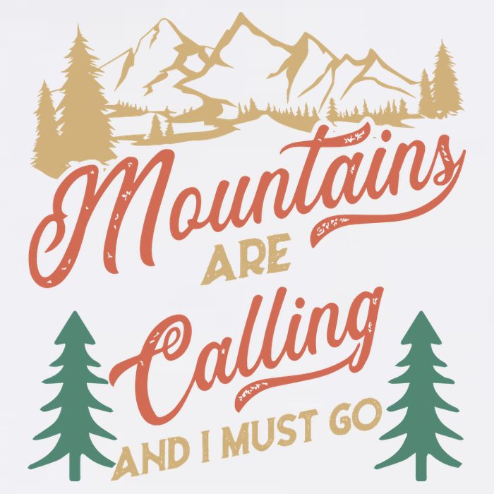 Mountains Are Calling And I Must Go Garment-Dyed Sweatshirt