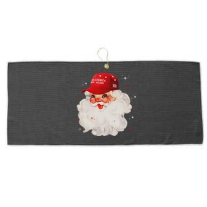 Make A Christmas Great Again Xmas Trump Maga Pajamas Santa Large Microfiber Waffle Golf Towel