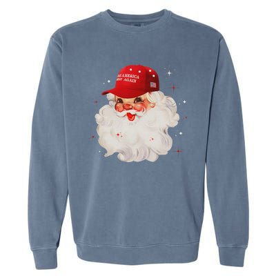 Make A Christmas Great Again Xmas Trump Maga Pajamas Santa Garment-Dyed Sweatshirt