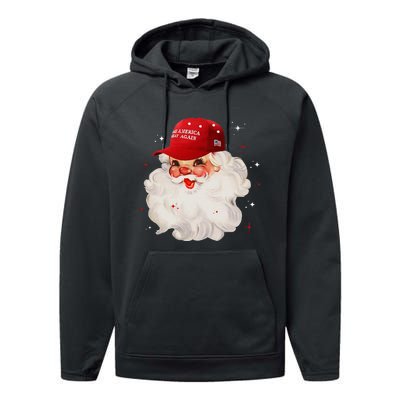 Make A Christmas Great Again Xmas Trump Maga Pajamas Santa Performance Fleece Hoodie