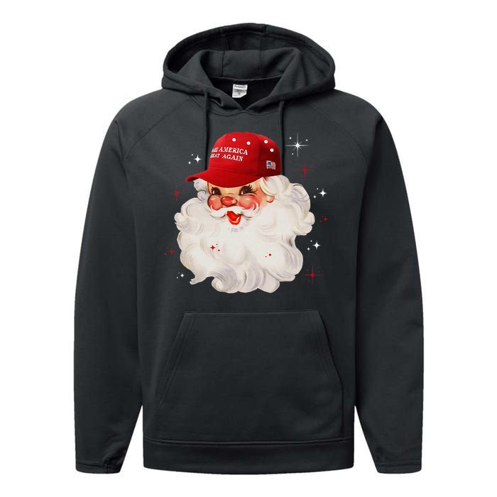 Make A Christmas Great Again Xmas Trump Maga Pajamas Santa Performance Fleece Hoodie