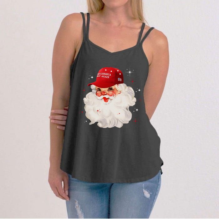 Make A Christmas Great Again Xmas Trump Maga Pajamas Santa Women's Strappy Tank