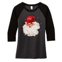 Make A Christmas Great Again Xmas Trump Maga Pajamas Santa Women's Tri-Blend 3/4-Sleeve Raglan Shirt