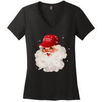 Make A Christmas Great Again Xmas Trump Maga Pajamas Santa Women's V-Neck T-Shirt