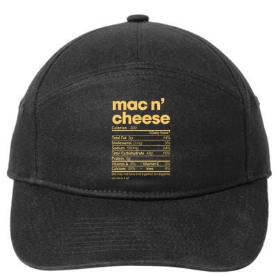 Mac And Cheese Nutrition Thanksgiving Mac N Cheese 7-Panel Snapback Hat