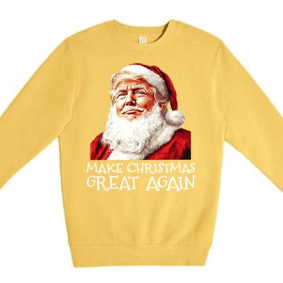 Make A Christmas Great Again Xmas President Trump Maga Santa Gift Premium Crewneck Sweatshirt