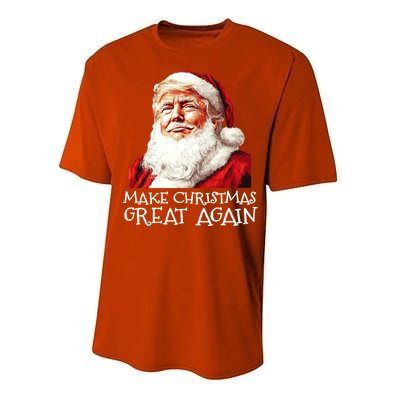 Make A Christmas Great Again Xmas President Trump Maga Santa Gift Performance Sprint T-Shirt