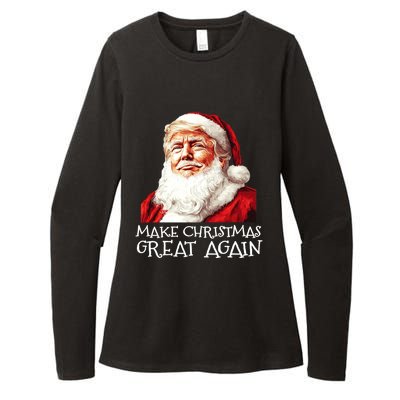 Make A Christmas Great Again Xmas President Trump Maga Santa Gift Womens CVC Long Sleeve Shirt