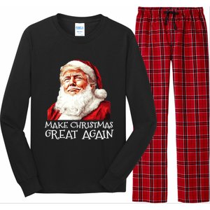 Make A Christmas Great Again Xmas President Trump Maga Santa Gift Long Sleeve Pajama Set