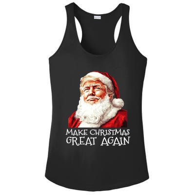 Make A Christmas Great Again Xmas President Trump Maga Santa Gift Ladies PosiCharge Competitor Racerback Tank