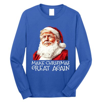 Make A Christmas Great Again Xmas President Trump Maga Santa Gift Long Sleeve Shirt