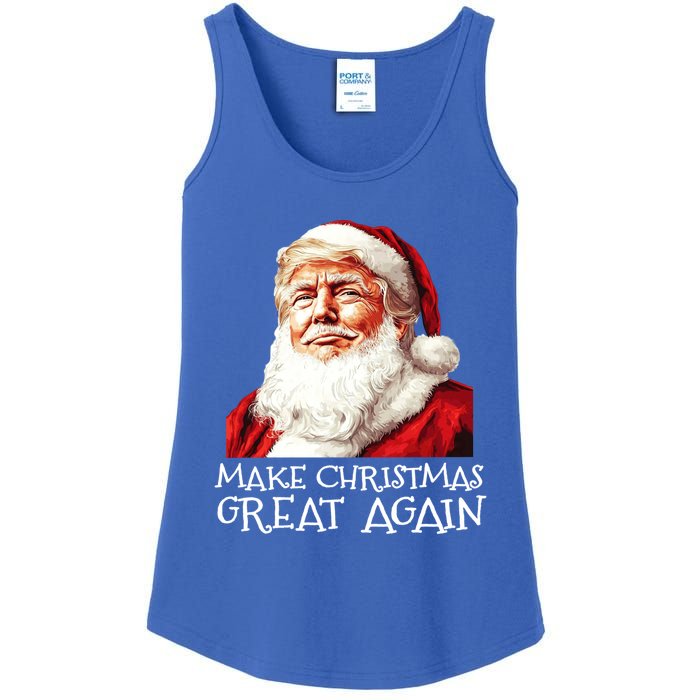 Make A Christmas Great Again Xmas President Trump Maga Santa Gift Ladies Essential Tank