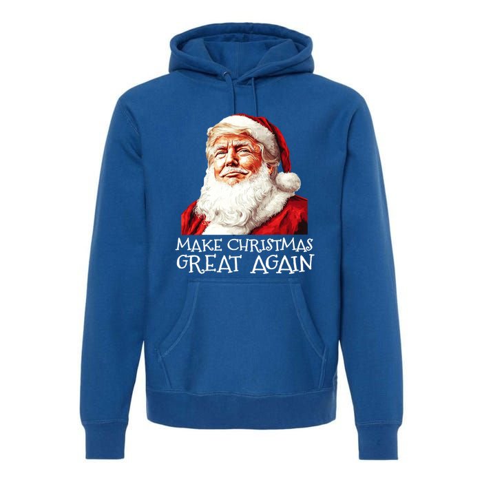 Make A Christmas Great Again Xmas President Trump Maga Santa Gift Premium Hoodie