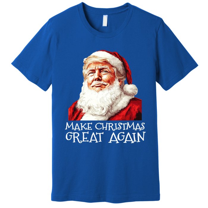 Make A Christmas Great Again Xmas President Trump Maga Santa Gift Premium T-Shirt