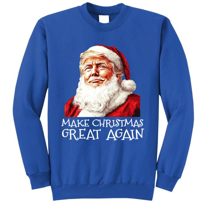 Make A Christmas Great Again Xmas President Trump Maga Santa Gift Tall Sweatshirt