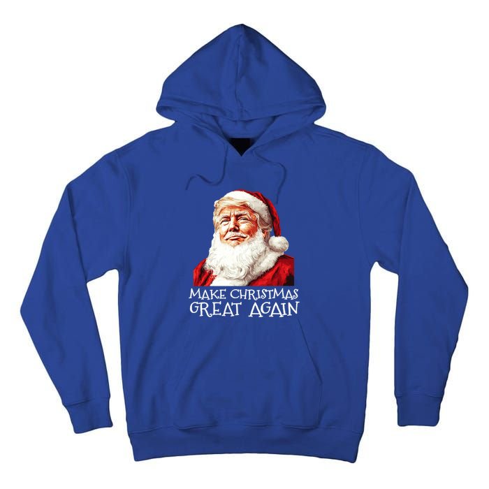 Make A Christmas Great Again Xmas President Trump Maga Santa Gift Tall Hoodie