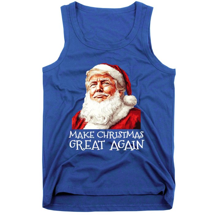 Make A Christmas Great Again Xmas President Trump Maga Santa Gift Tank Top