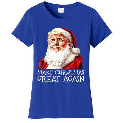 Make A Christmas Great Again Xmas President Trump Maga Santa Gift Women's T-Shirt