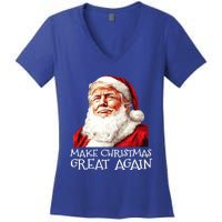 Make A Christmas Great Again Xmas President Trump Maga Santa Gift Women's V-Neck T-Shirt