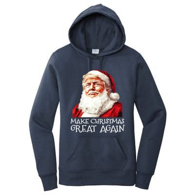 Make A Christmas Great Again Xmas President Trump Maga Santa Gift Women's Pullover Hoodie