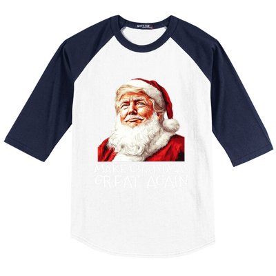 Make A Christmas Great Again Xmas President Trump Maga Santa Gift Baseball Sleeve Shirt