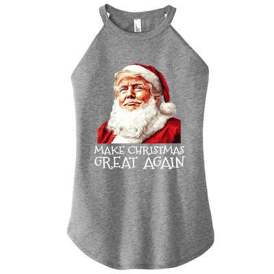 Make A Christmas Great Again Xmas President Trump Maga Santa Gift Women's Perfect Tri Rocker Tank