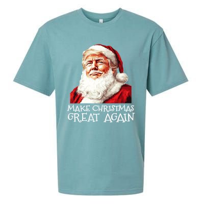 Make A Christmas Great Again Xmas President Trump Maga Santa Gift Sueded Cloud Jersey T-Shirt