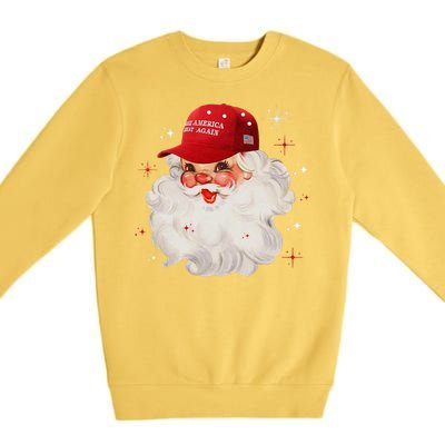 Make A Christmas Great Again Xmas Trump Maga Pajamas Santa Gift Premium Crewneck Sweatshirt