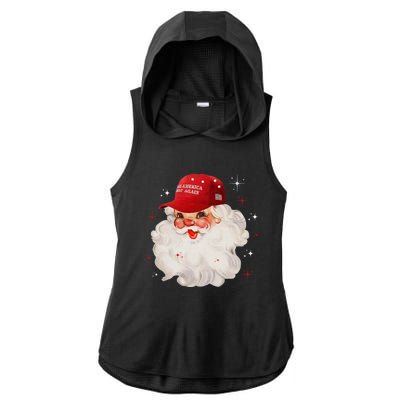 Make A Christmas Great Again Xmas Trump Maga Pajamas Santa Gift Ladies PosiCharge Tri-Blend Wicking Draft Hoodie Tank