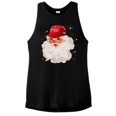 Make A Christmas Great Again Xmas Trump Maga Pajamas Santa Gift Ladies PosiCharge Tri-Blend Wicking Tank