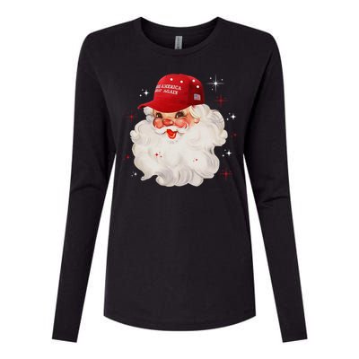 Make A Christmas Great Again Xmas Trump Maga Pajamas Santa Gift Womens Cotton Relaxed Long Sleeve T-Shirt