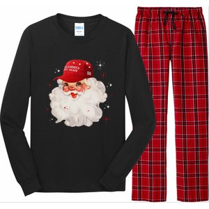 Make A Christmas Great Again Xmas Trump Maga Pajamas Santa Gift Long Sleeve Pajama Set