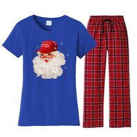 Make A Christmas Great Again Xmas Trump Maga Pajamas Santa Gift Women's Flannel Pajama Set