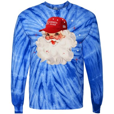 Make A Christmas Great Again Xmas Trump Maga Pajamas Santa Gift Tie-Dye Long Sleeve Shirt