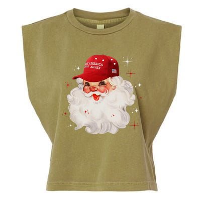 Make A Christmas Great Again Xmas Trump Maga Pajamas Santa Gift Garment-Dyed Women's Muscle Tee