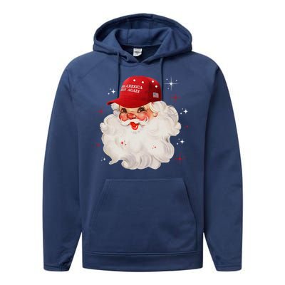 Make A Christmas Great Again Xmas Trump Maga Pajamas Santa Gift Performance Fleece Hoodie